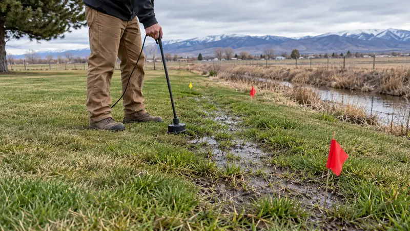 Saturated irrigation route before leak detection