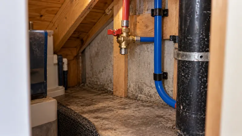Dry replacement shutoff valve after the completed repair
